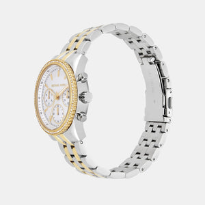 Bryant Women Quartz White Dial Chronograph Stainless Steel Watch MK7532