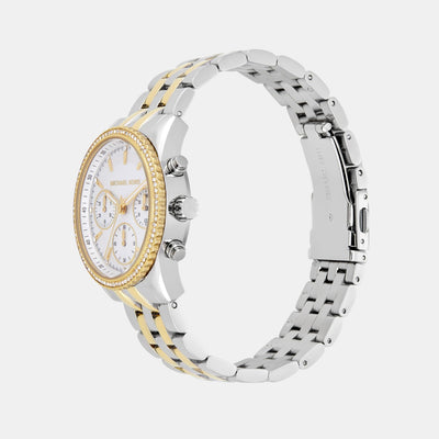 Bryant Women Quartz White Dial Chronograph Stainless Steel Watch MK7532
