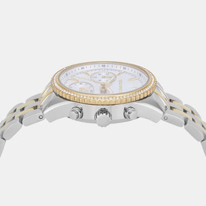 Bryant Women Quartz White Dial Chronograph Stainless Steel Watch MK7532