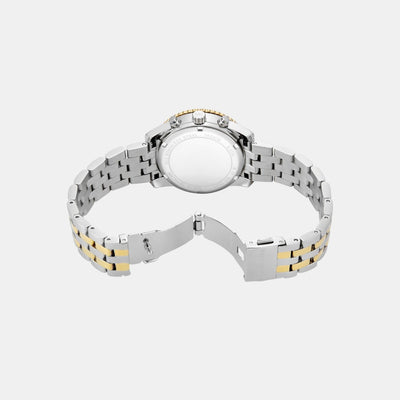 Bryant Women Quartz White Dial Chronograph Stainless Steel Watch MK7532