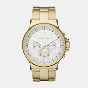 Dylan Men Quartz White Dial Chronograph Stainless Steel Watch MK8278