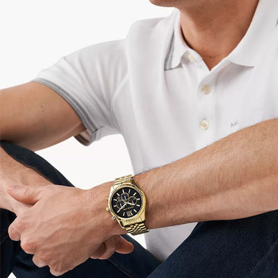 Michael Kors Oversized Lexington Black Dial Men 45mm