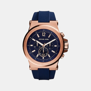 Dylan Men Quartz Blue Dial Chronograph Silicone Watch MK8295