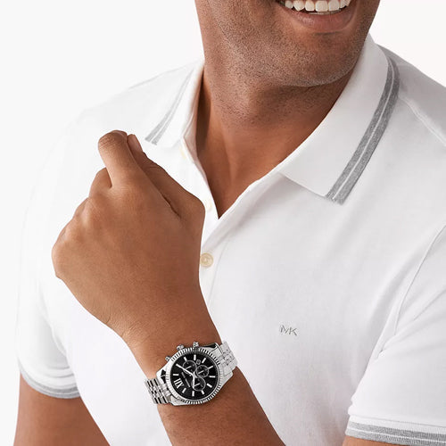 Michael Kors Lexington Black Dial Men 44mm MK8602