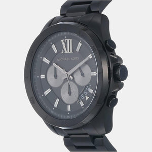 Brecken Men Quartz Black Dial Chronograph Stainless Steel Watch MK8858