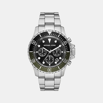 Everest Men Quartz Black Dial Chronograph Stainless Steel Watch MK8976