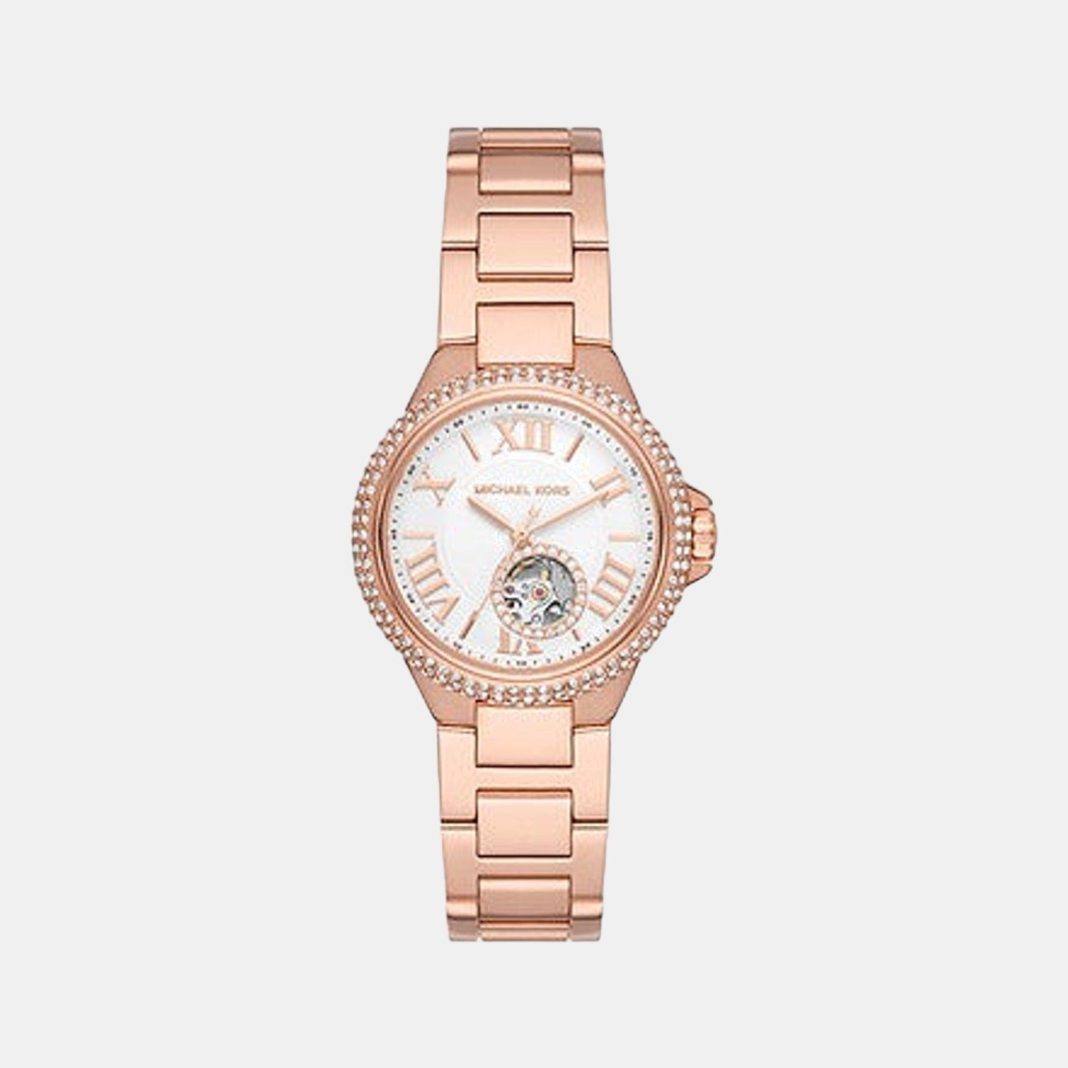Camille Women Quartz White Dial Analog Stainless Steel Watch MK9051