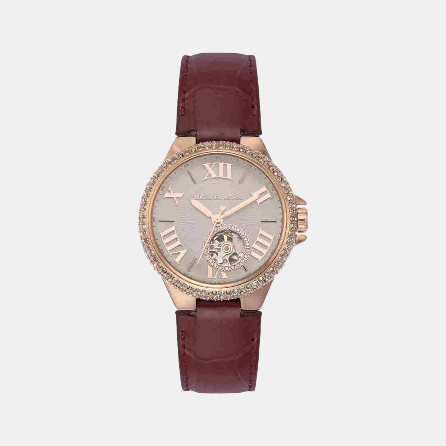 Camille Women Quartz Silver Dial Analog Leather Watch MK9052