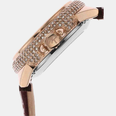 Camille Women Quartz Silver Dial Analog Leather Watch MK9052