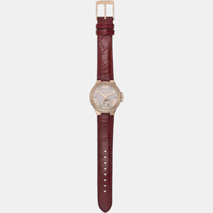 Camille Women Quartz Silver Dial Analog Leather Watch MK9052