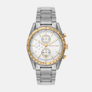 Accelerator Men Quartz White Dial Chronograph Stainless Steel Watch MK9112