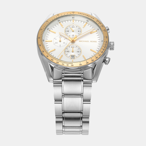 Accelerator Men Quartz White Dial Chronograph Stainless Steel Watch MK9112