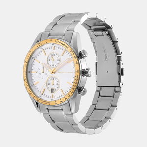 Accelerator Men Quartz White Dial Chronograph Stainless Steel Watch MK9112