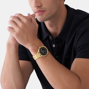 Blake Men Quartz Black Dial Analog Stainless Steel Watch MK9136