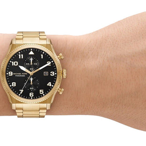 Michael Kors Oversized Panorama Black Dial Men 44mm MK9195