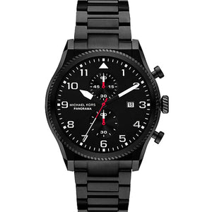 Michael Kors Oversized Panorama Black Dial Men 44mm MK9198