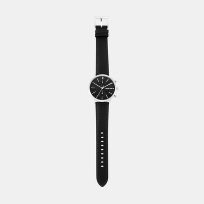 Blake Men Quartz Black Dial Chronograph Leather Watch MK9208