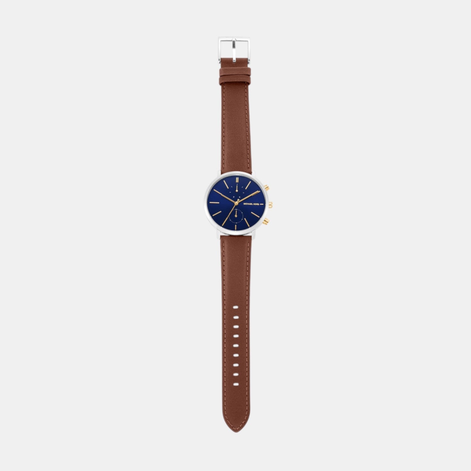 Blake Men Quartz Blue Dial Chronograph Leather Watch MK9209