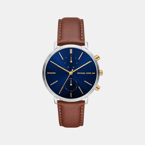 Blake Men Quartz Blue Dial Chronograph Leather Watch MK9209
