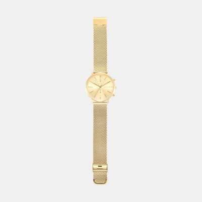Blake Men Quartz Gold Dial Chronograph Stainless Steel Watch MK9210