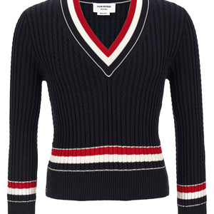 Thom Browne Rwb Intarsia Sweater