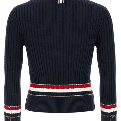Thom Browne Rwb Intarsia Sweater