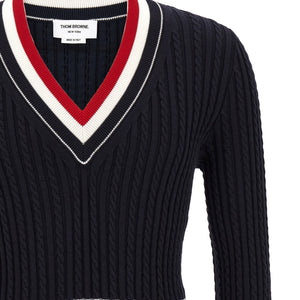 Thom Browne Rwb Intarsia Sweater