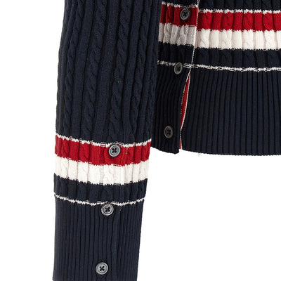 Thom Browne Rwb Intarsia Sweater