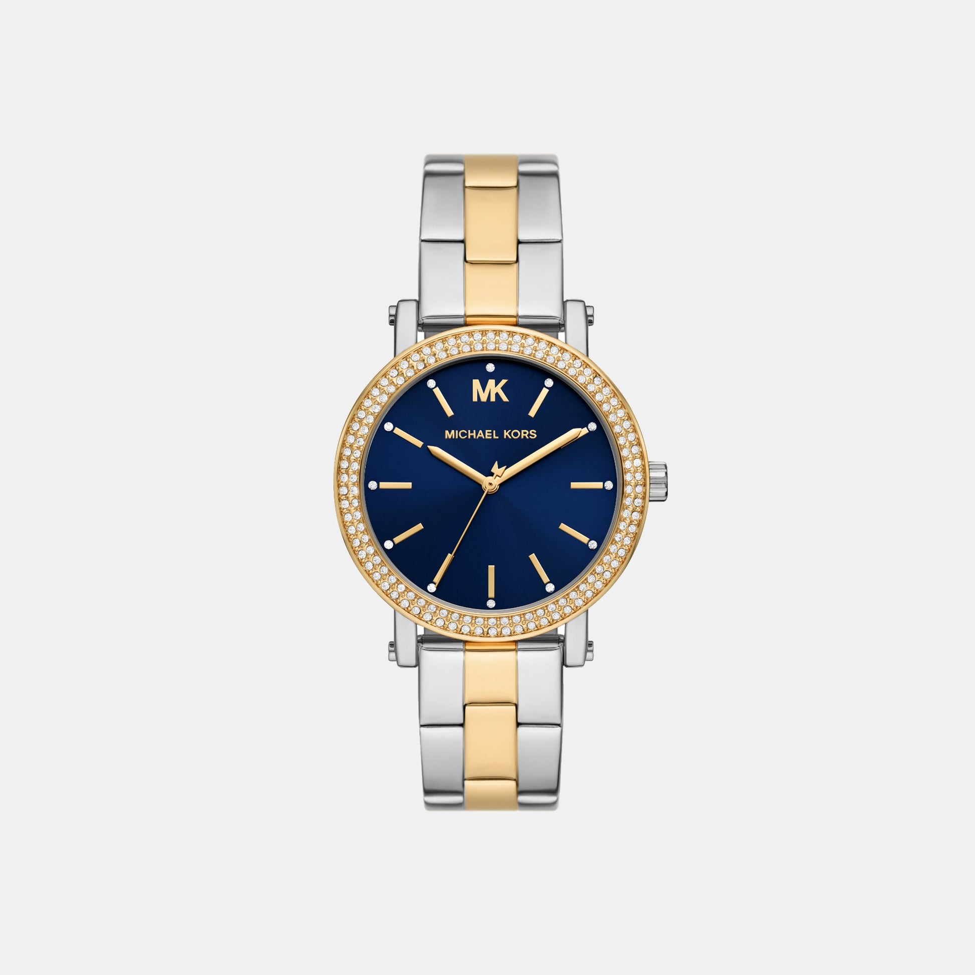 Corey Women Quartz Blue Dial Analog Stainless Steel Watch MKO1049