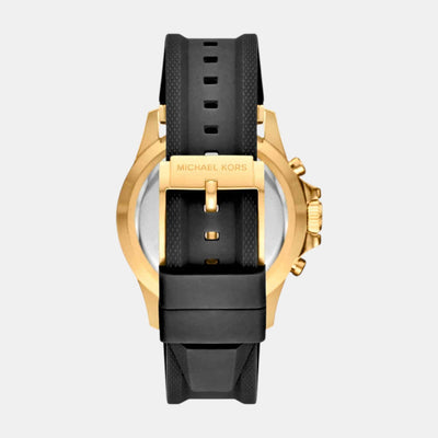 Everest Men Quartz Black Dial Chronograph Silicone Watch MKO1162