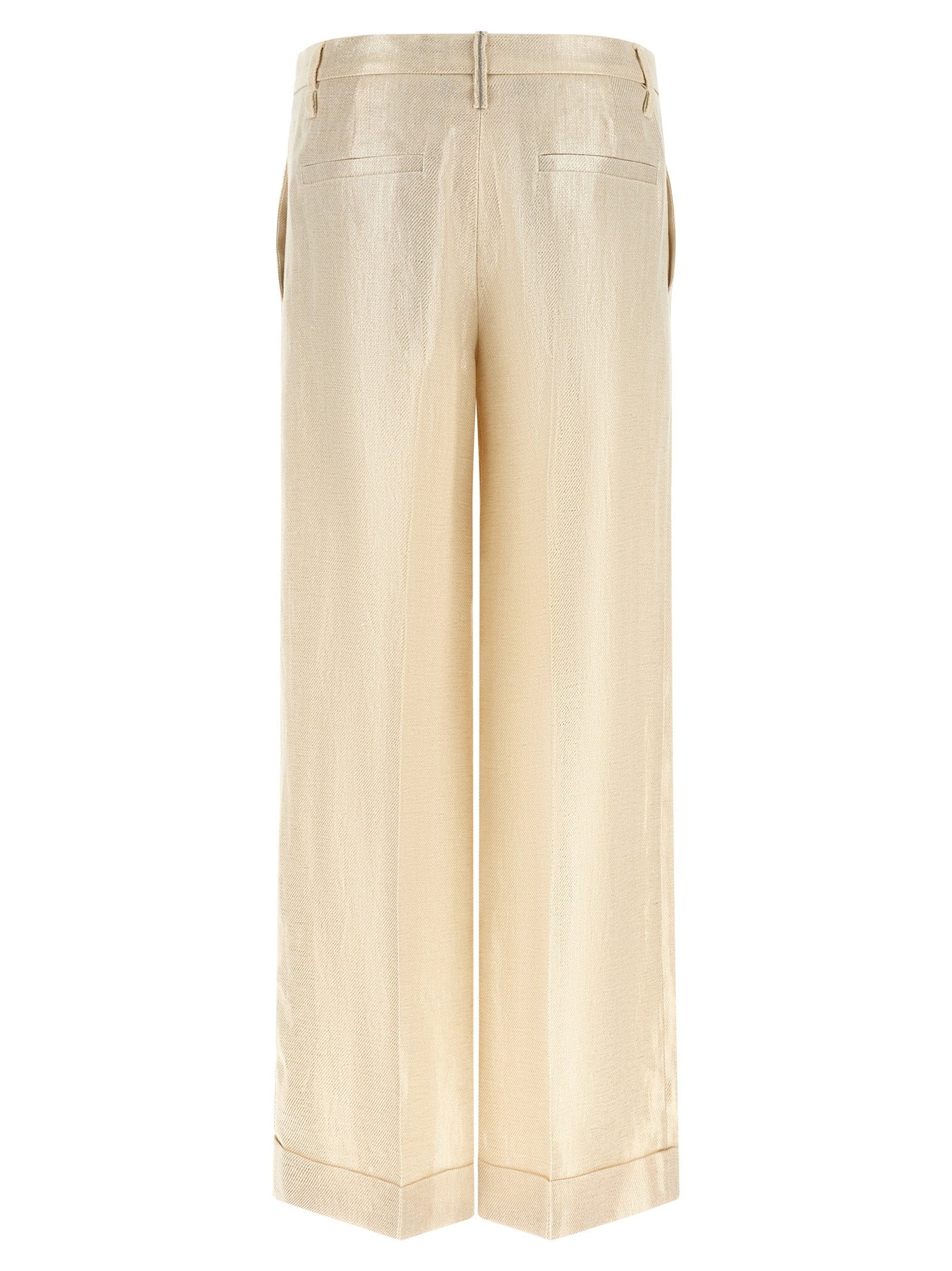Brunello Cucinelli Lamé Linen Pants