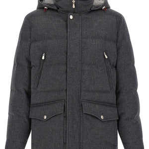 Brunello Cucinelli Membrane Wool Flannel Parka