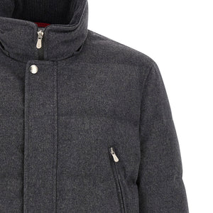 Brunello Cucinelli Membrane Wool Flannel Parka