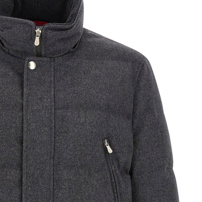 Brunello Cucinelli Membrane Wool Flannel Parka