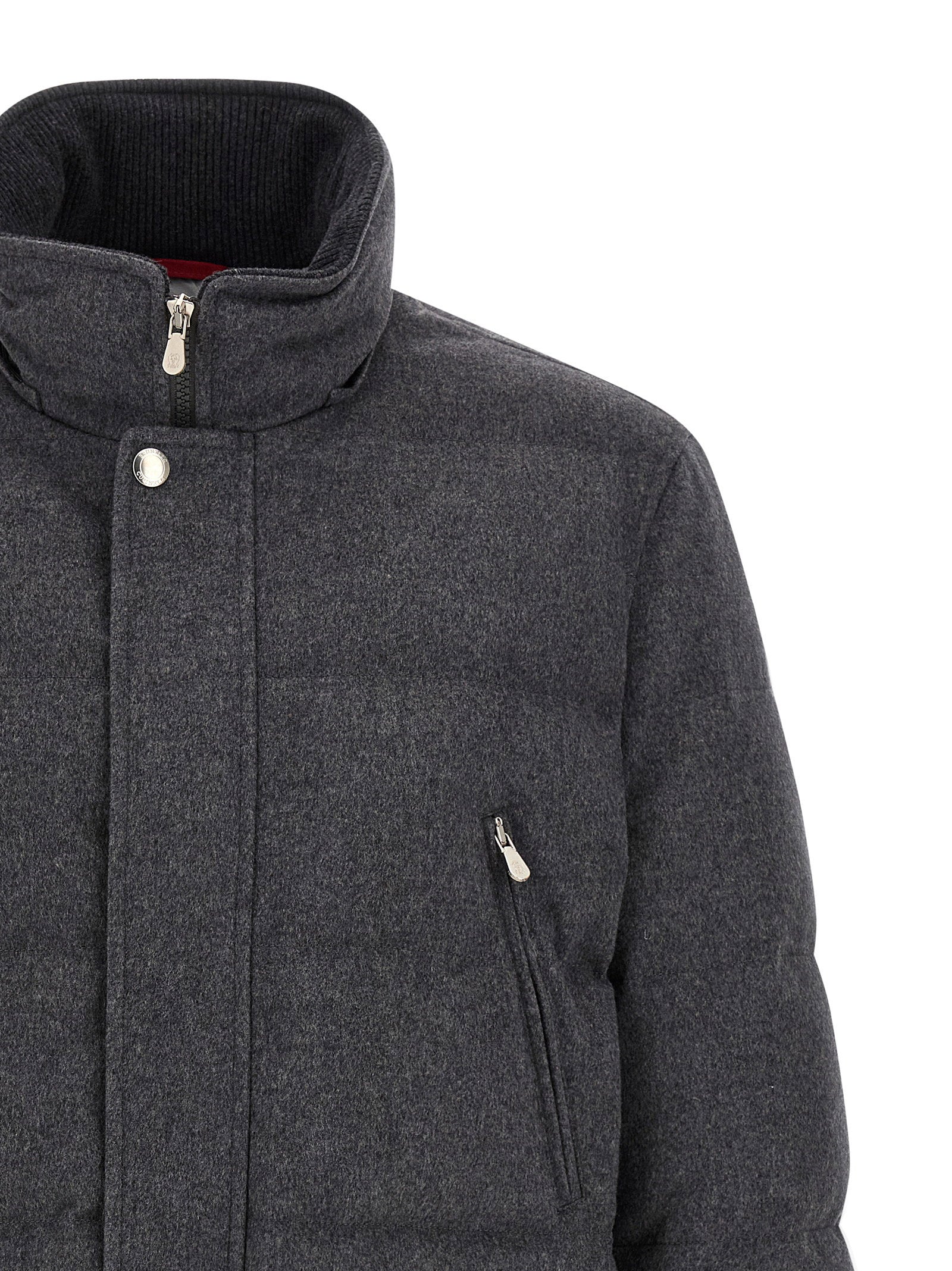 Brunello Cucinelli Membrane Wool Flannel Parka