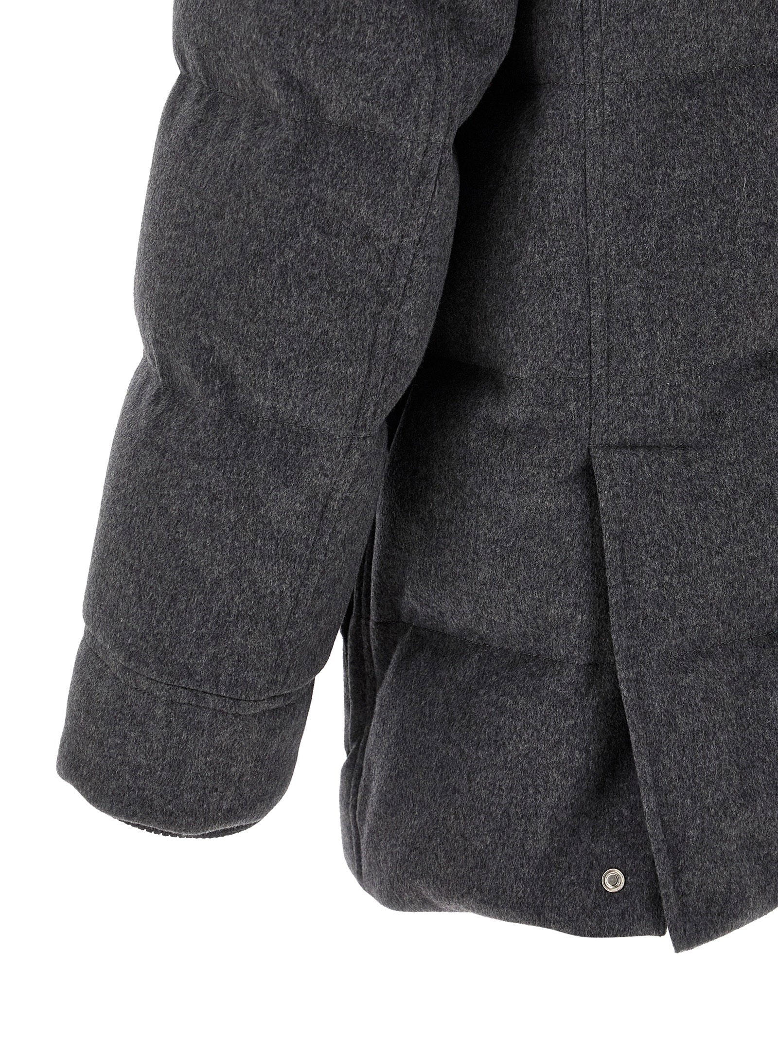 Brunello Cucinelli Membrane Wool Flannel Parka