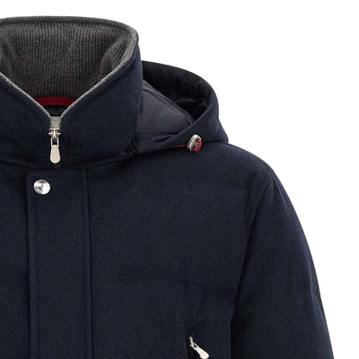 Brunello Cucinelli Wool Flannel Parka