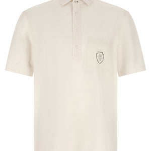 Brunello Cucinelli Heraldic Logo Polo Shirt