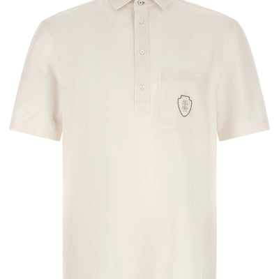 Brunello Cucinelli Heraldic Logo Polo Shirt