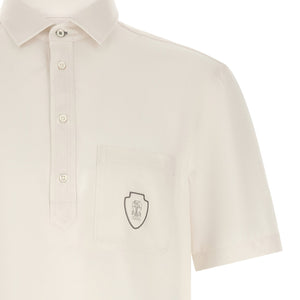 Brunello Cucinelli Heraldic Logo Polo Shirt