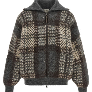 Brunello Cucinelli Double Dazzling Tartan Cardigan