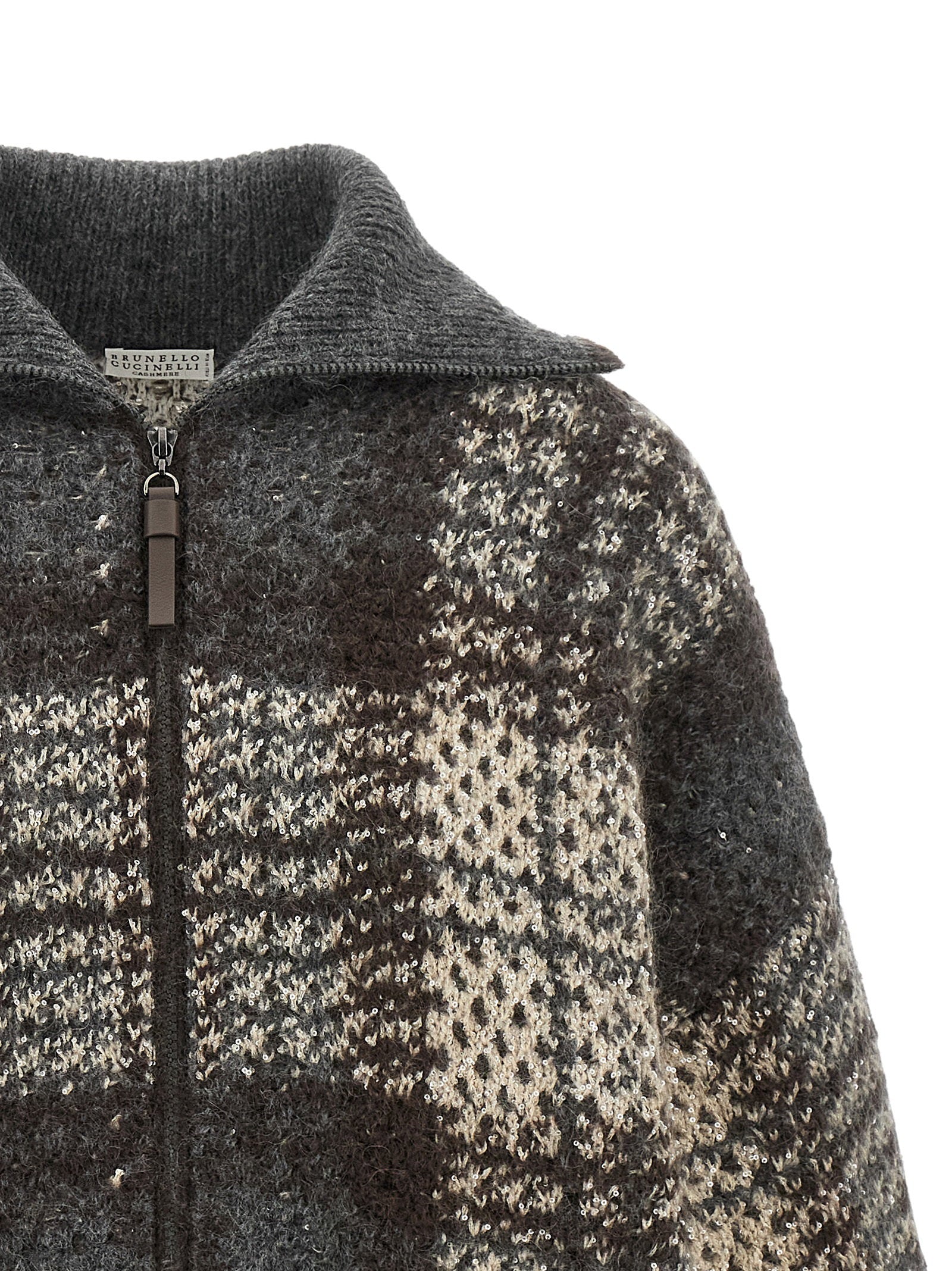 Brunello Cucinelli Double Dazzling Tartan Cardigan