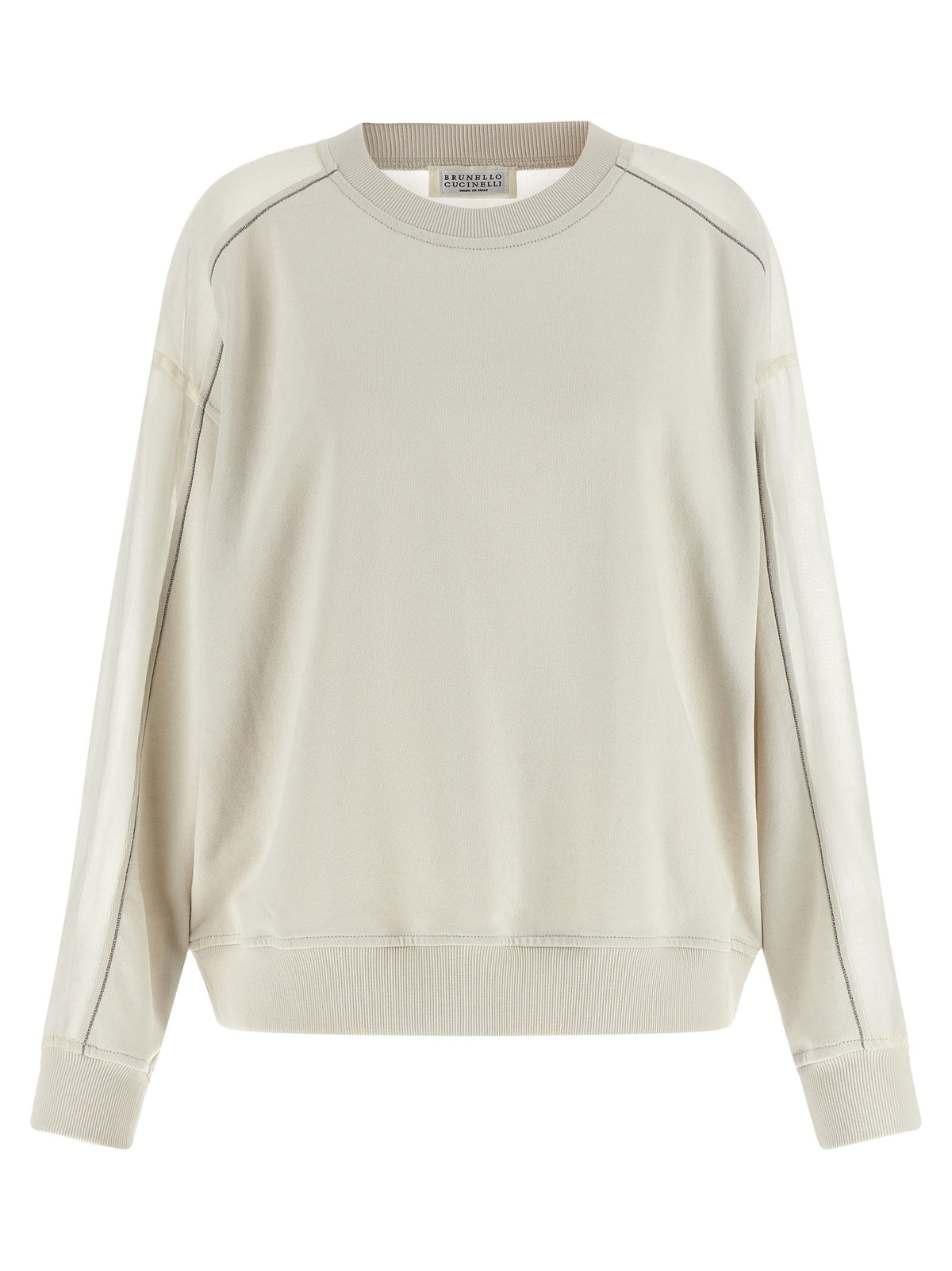 Brunello Cucinelli Organza And Monile Sweatshirt