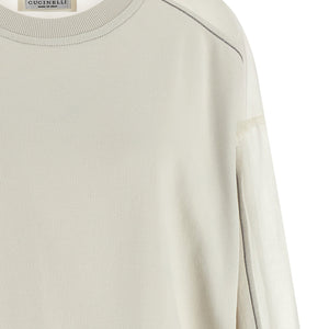 Brunello Cucinelli Organza And Monile Sweatshirt