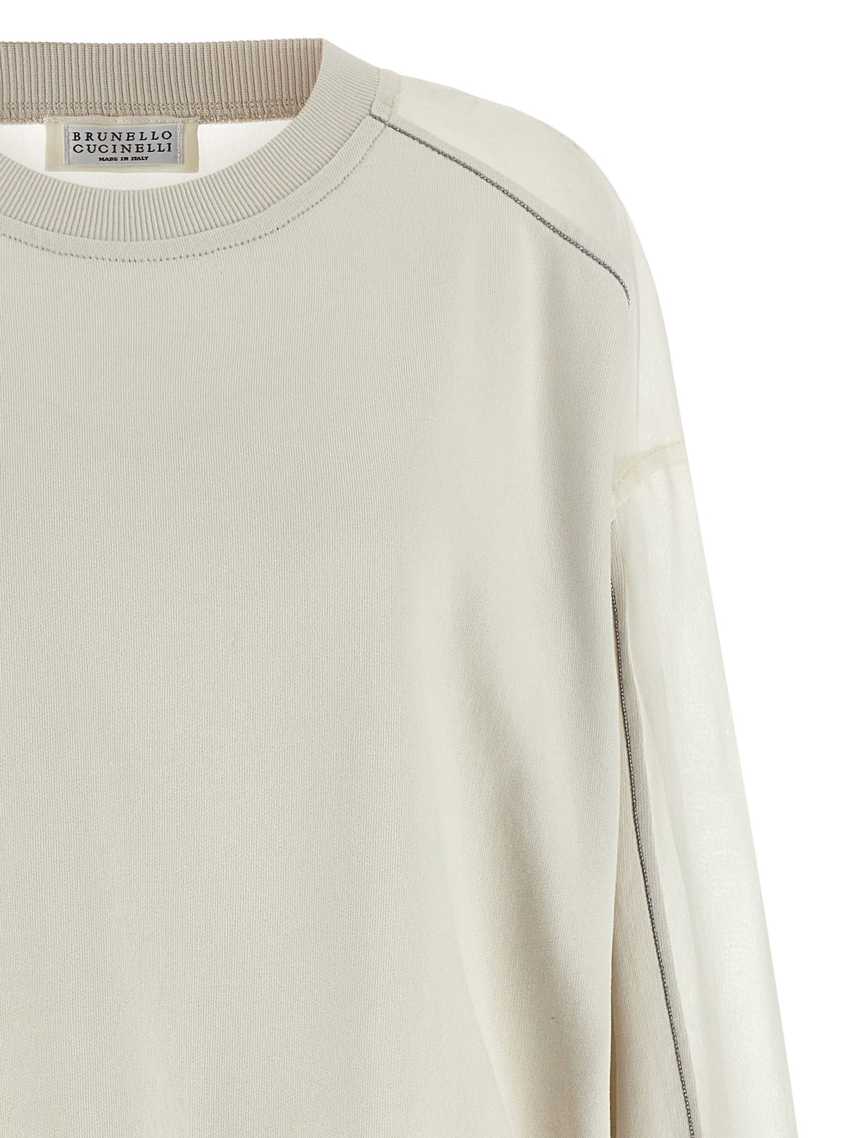 Brunello Cucinelli Organza And Monile Sweatshirt