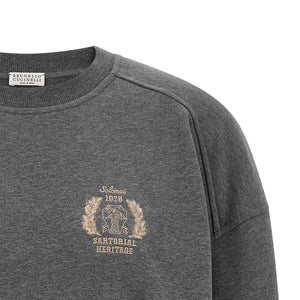 Brunello Cucinelli Coat Of Arms Embroidered Sweatshirt