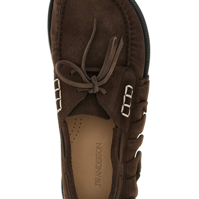 J.w.anderson Suede Volant Boat Shoe