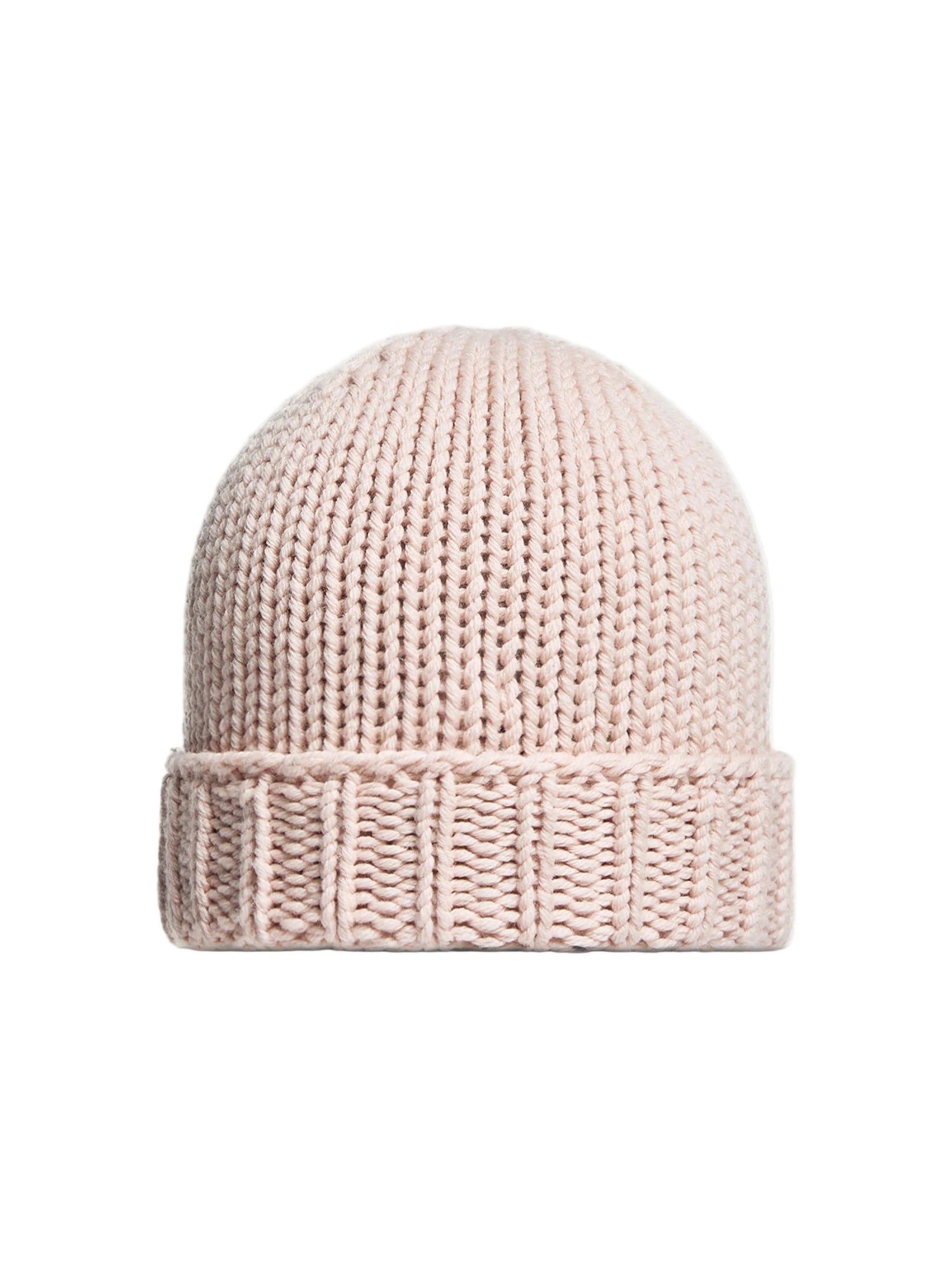 Moncler Enfant Girls Wool Knit Pink Beanie