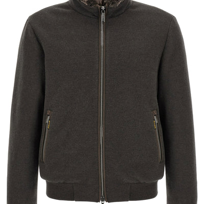 Moorer Bellati-mrw Bomber Jacket - Acqua Line