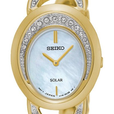 Seiko Solar Mother Of Pearl Dial Women 22.9mm